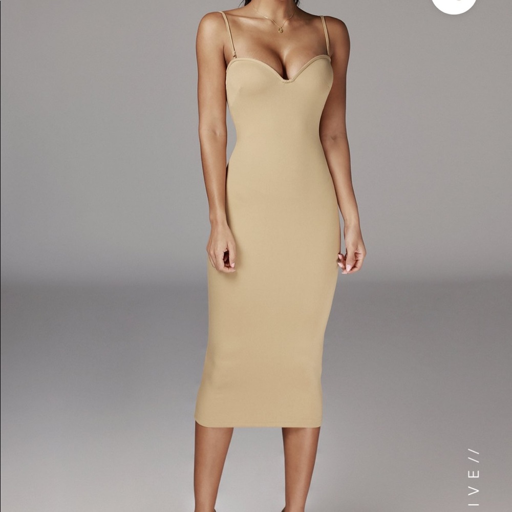 Beige Bustier Dress